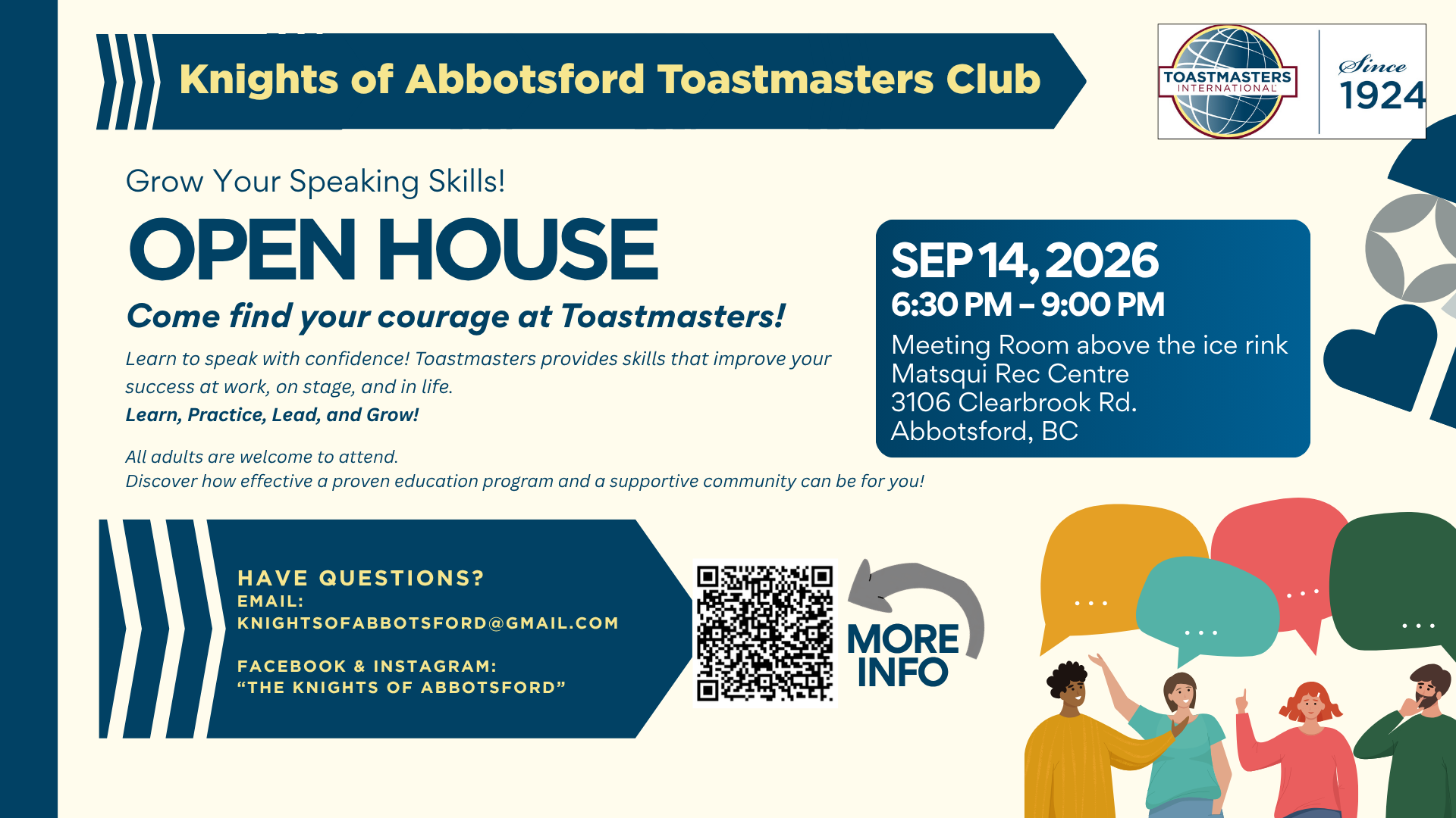 Come to our Knights of Abbotsford Halloween Open House on Sep 14!