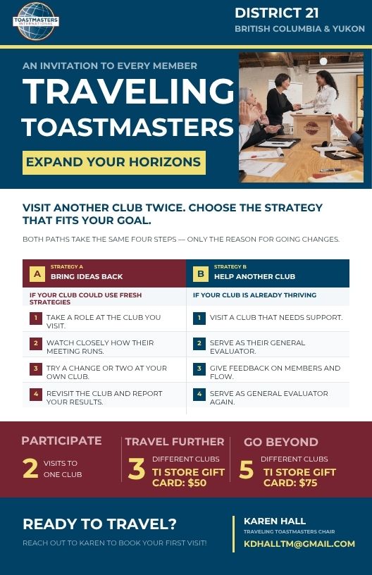 Travelling Toastmasters District 21