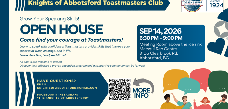 Come to our Knights of Abbotsford Halloween Open House on Sep 14!