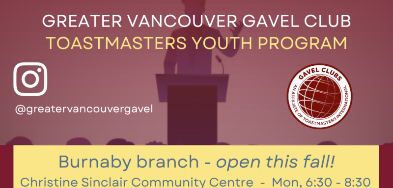 Burnaby Gavel Club - Counselors Wanted