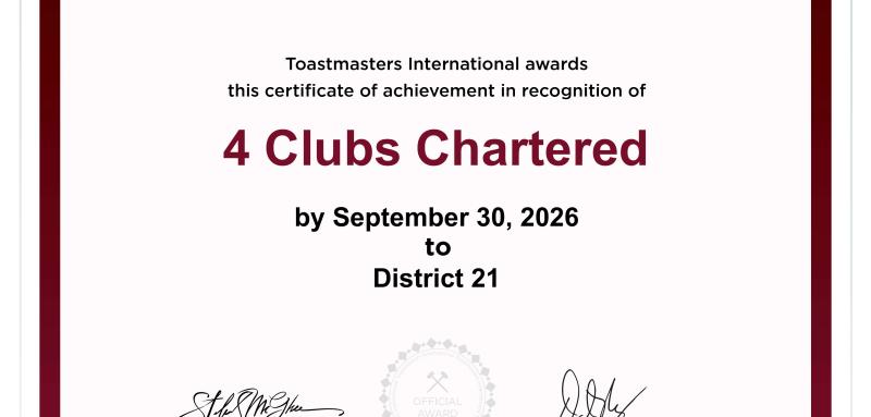 District Club Growth Achievement